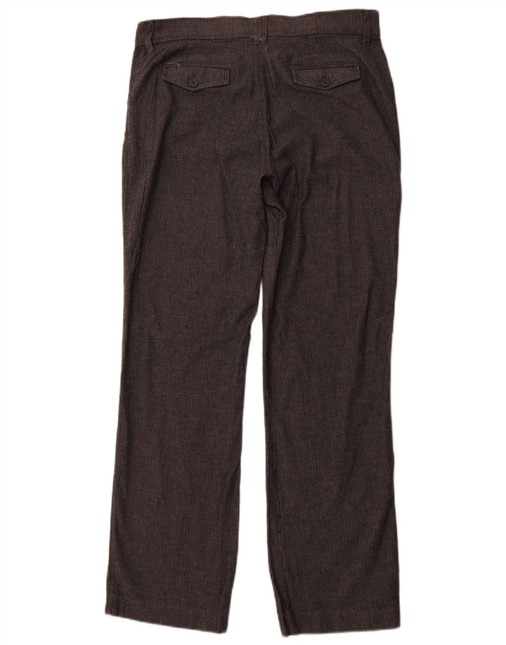 LEE Pantalon droit décontracté pour femme US 12 Large W32 L31 Gris à chevrons