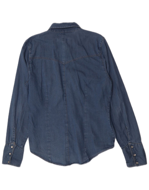 Carrera Femme Chemise En Jean UK 18 XL Bleu Coton
