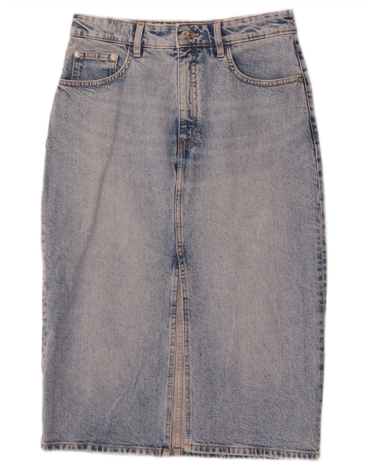 Zara Femme Jupe En Jean Moyen W28 Bleu Coton