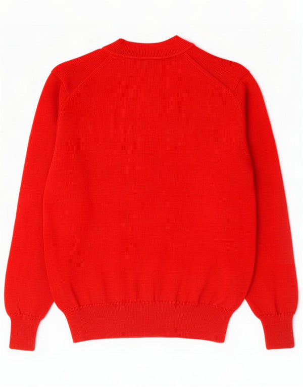 Ermenegildo Zegna Pull col V pour homme IT 54 XL Laine rouge