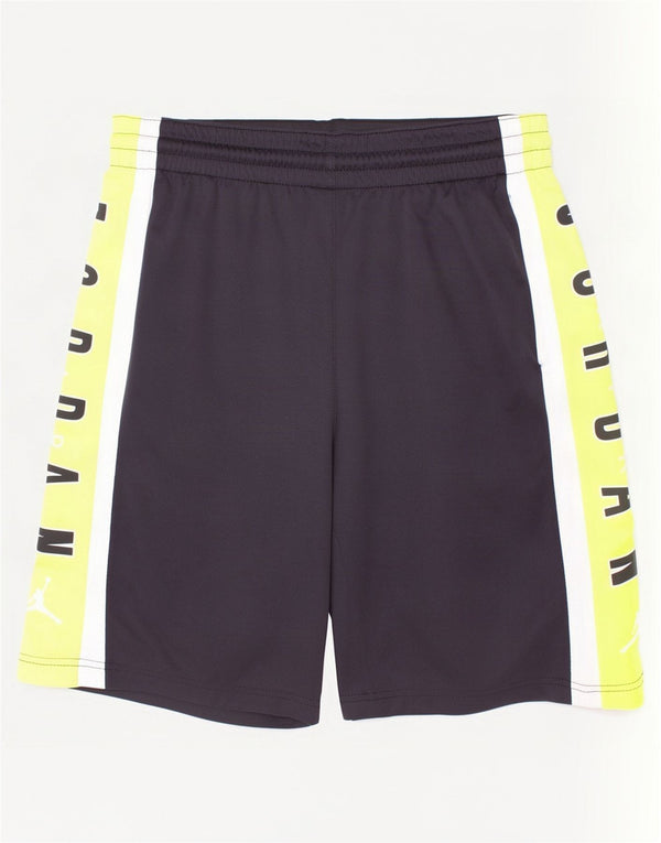 Jordan Short de sport Dri Fit pour garçon 12-13 ans Grand Noir Colorblock