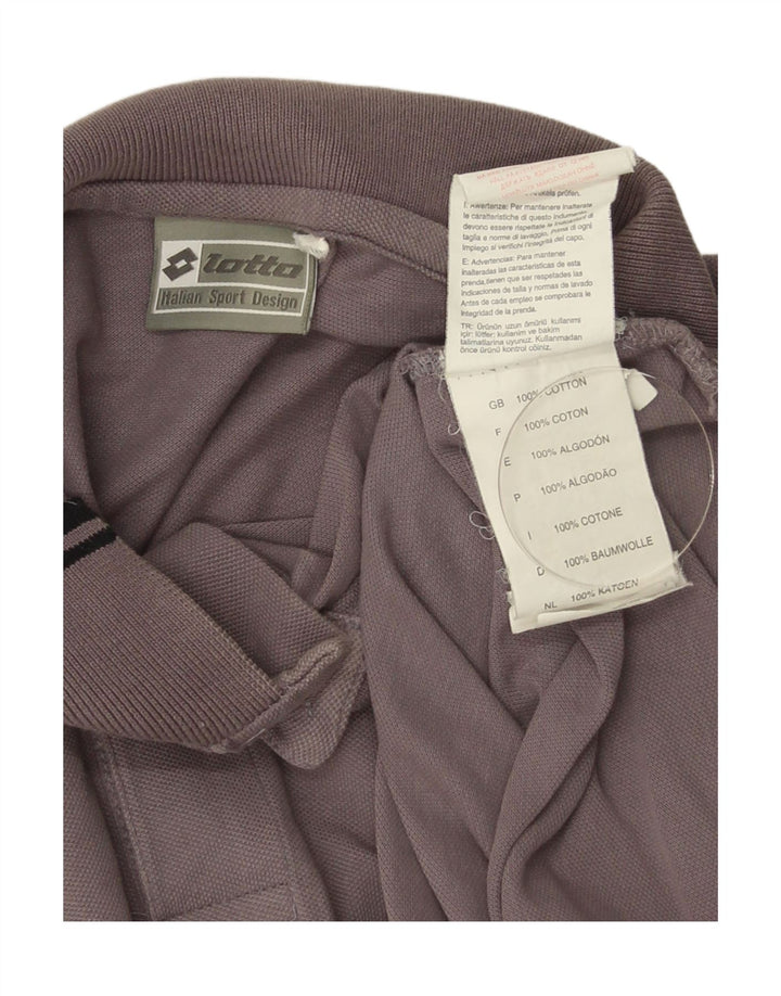 Lotto Polo à Manches Longues Homme Petit Gris Coton
