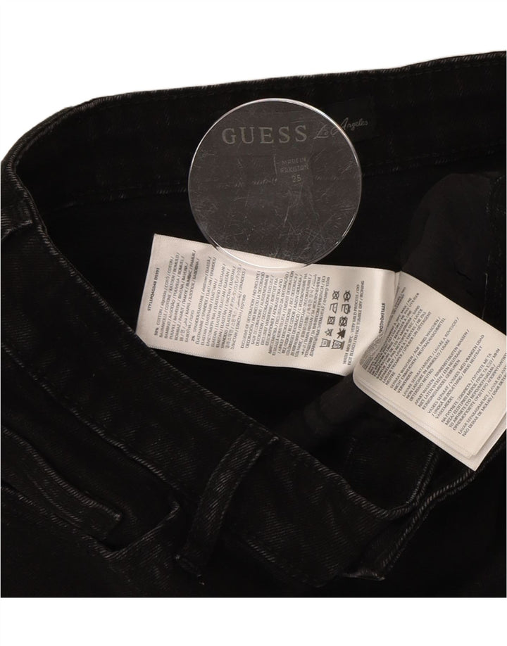 GUESS Womens Denim Shorts W25 XS Black Cotton Vintage Guess and Second-Hand Guess from Messina Hembry 