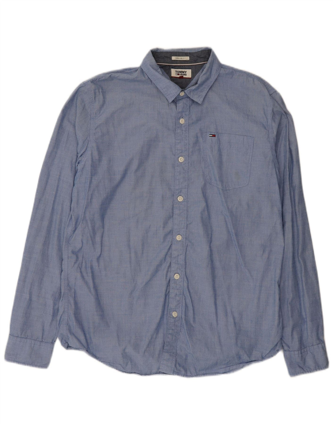 Tommy Hilfiger Chemise Regular Fit Homme Grand Bleu Coton