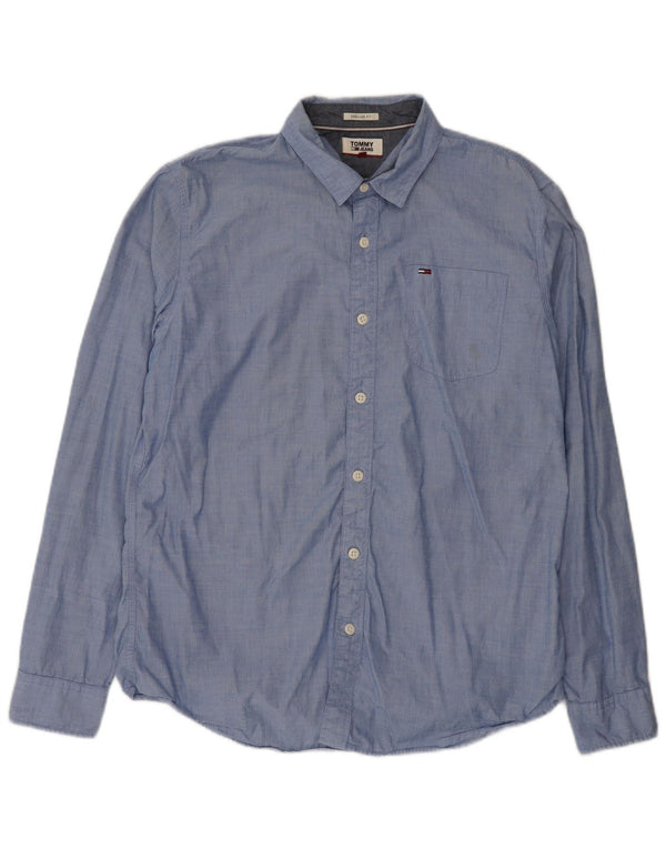 Tommy Hilfiger Chemise Regular Fit Homme Grand Bleu Coton