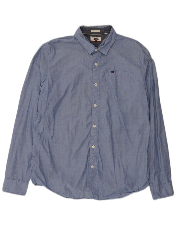 Tommy Hilfiger Chemise Regular Fit Homme Grand Bleu Coton