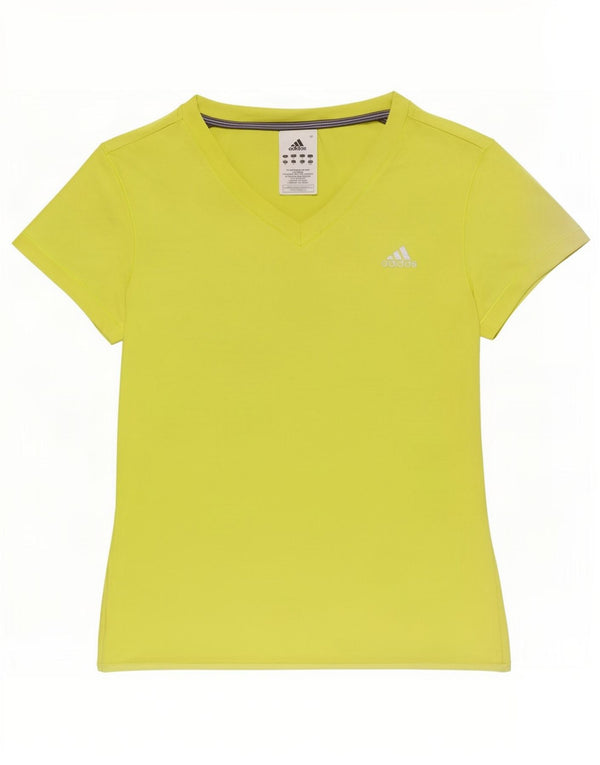 Adidas T-shirt en popeline pour femme UK 14 Vert moyen Polyamide