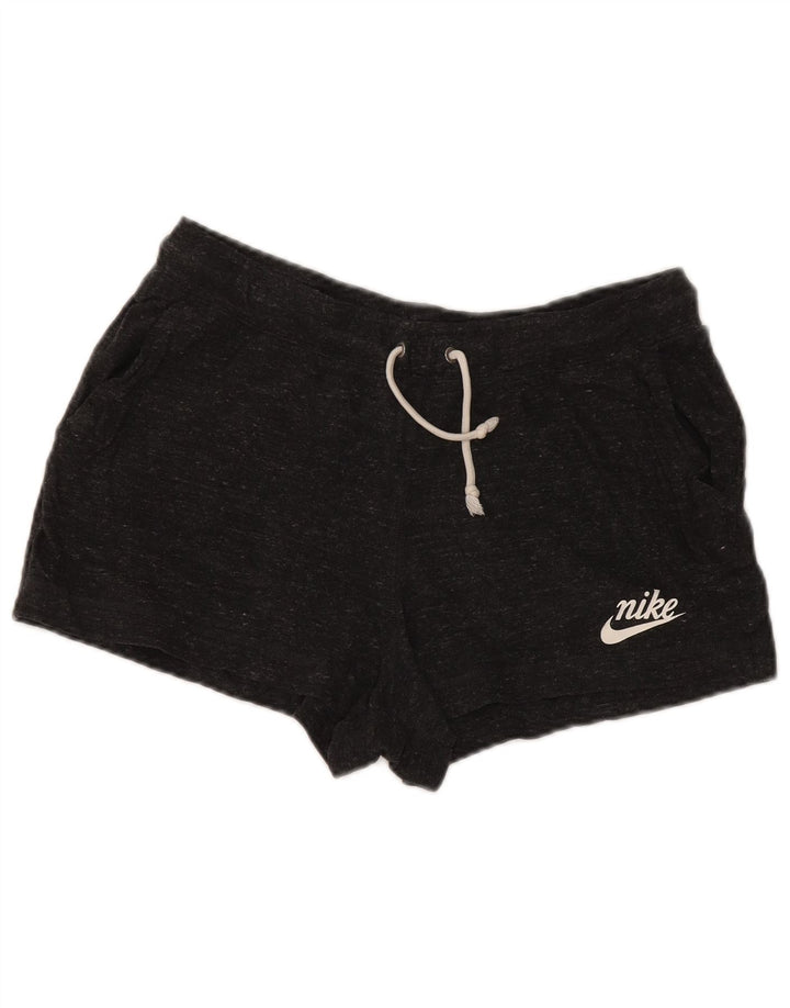 NIKE Short de sport pour femme UK 16 Large Gris Coton