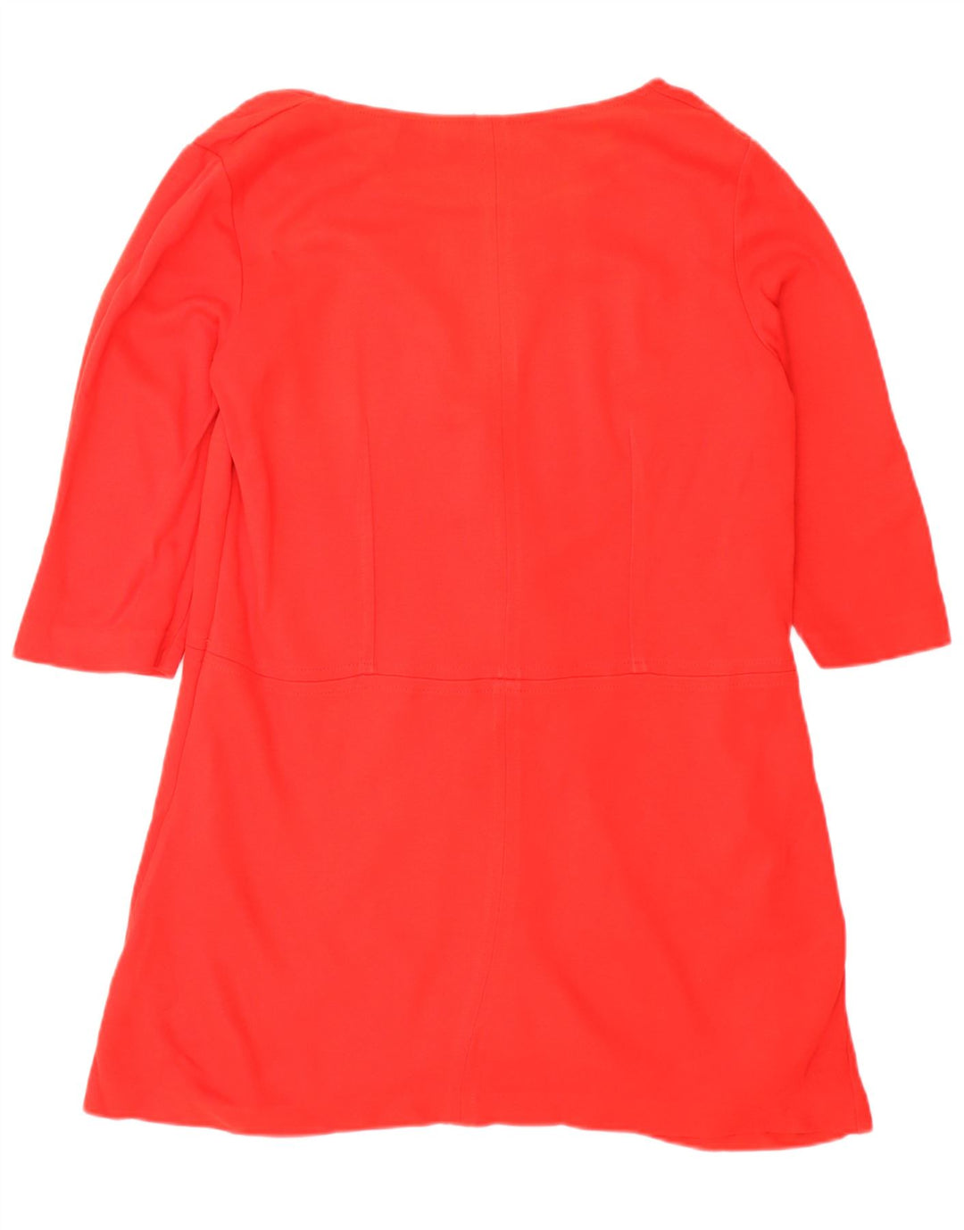 Zara Robe tunique à manches 3/4 pour femme UK 16 Large Rouge Polyester