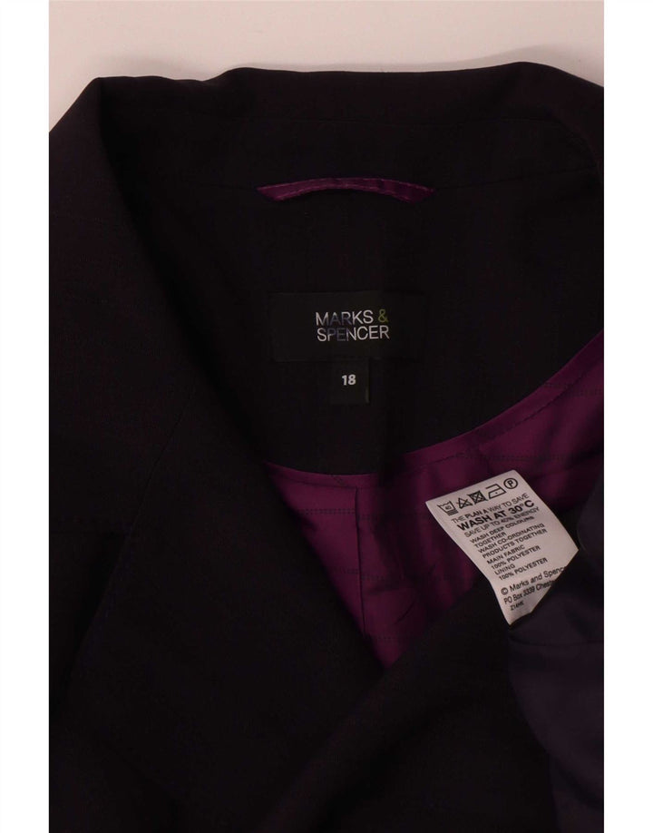 Marks & Spencer Veste blazer à 3 boutons pour femme UK 18 XL Violet Polyester