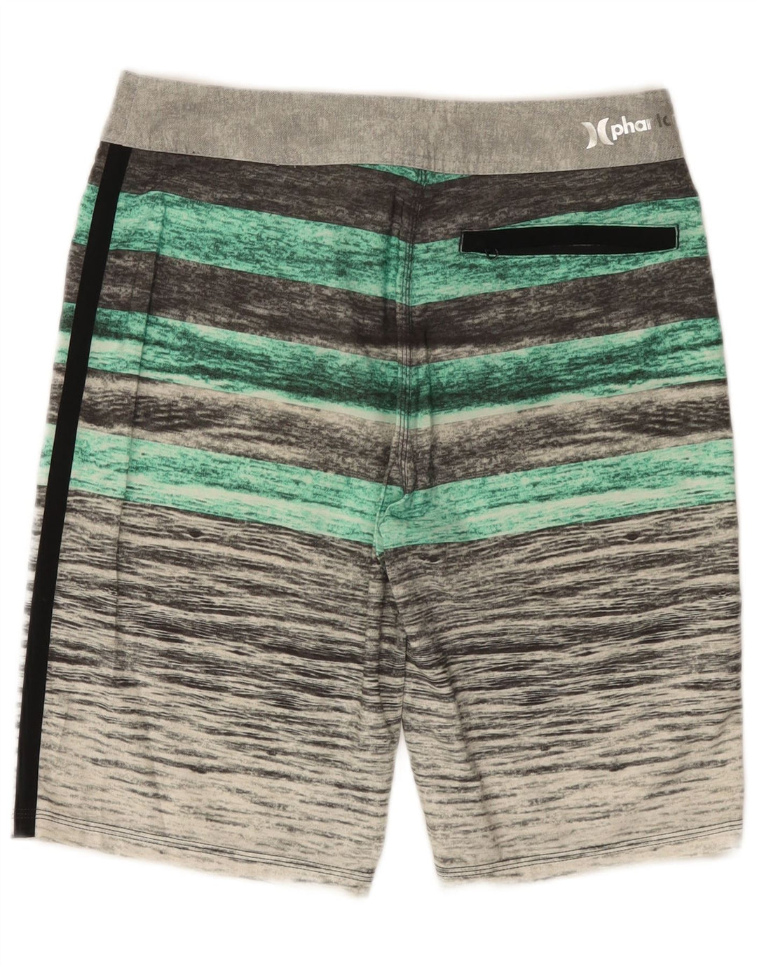 Hurley Short de bain homme petit gris rayé polyester