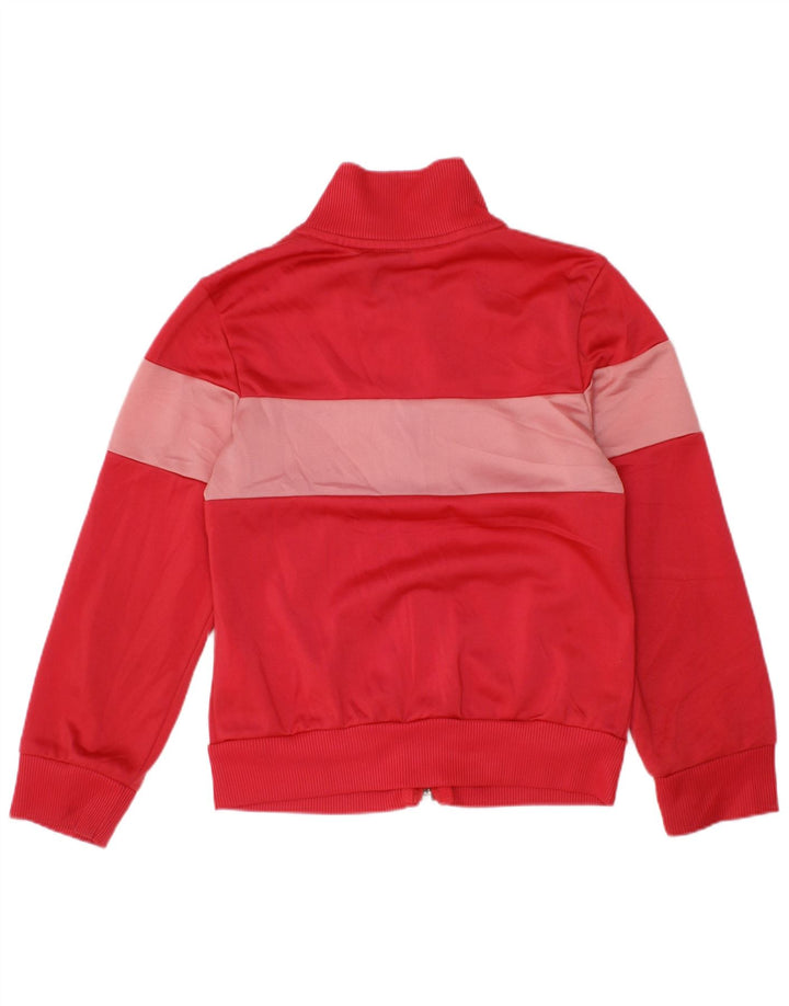 Adidas Veste de Survêtement Fille 5-6 Ans Rouge Colorblock Polyester