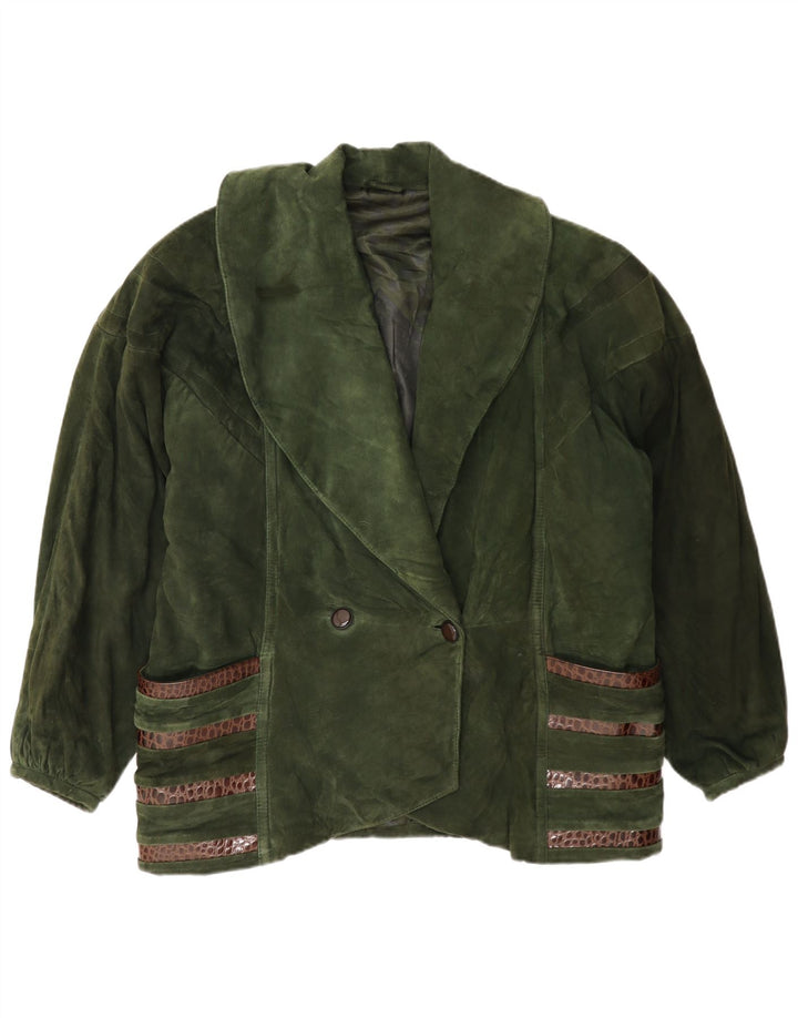 Pancaldi & B Veste en daim à double boutonnage pour femme IT 42 Kaki moyen