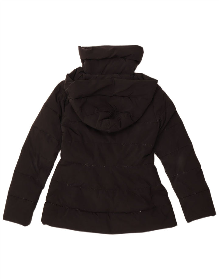 Aspesi Veste matelassée à capuche pour femme UK 10 Small Noir Polyester