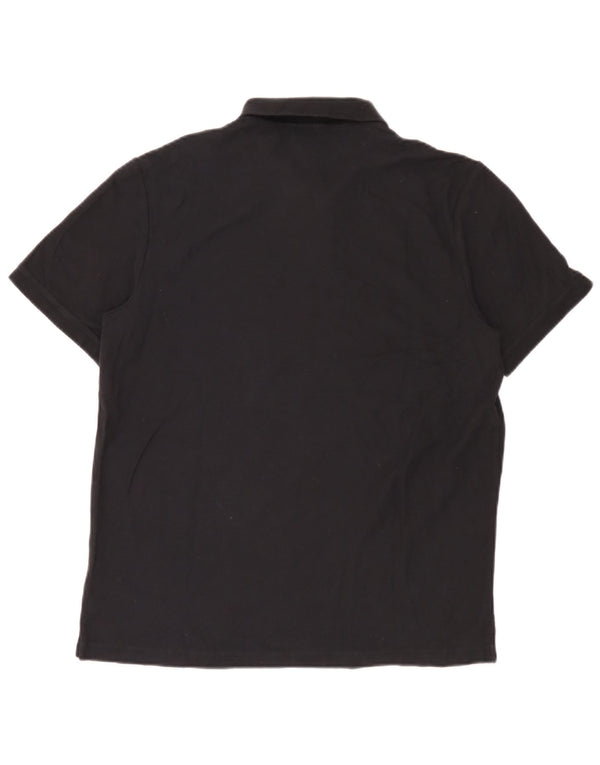 Calvin Klein Mens Polo Shirt Medium Black Cotton