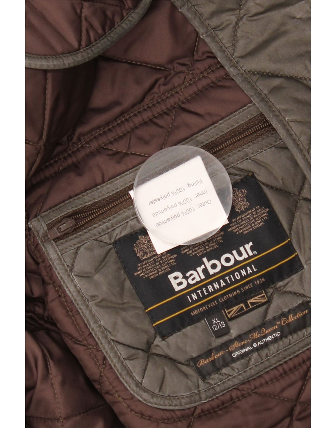 Barbour Veste matelassée pour garçons 12-13 ans XL Kaki Polyamide