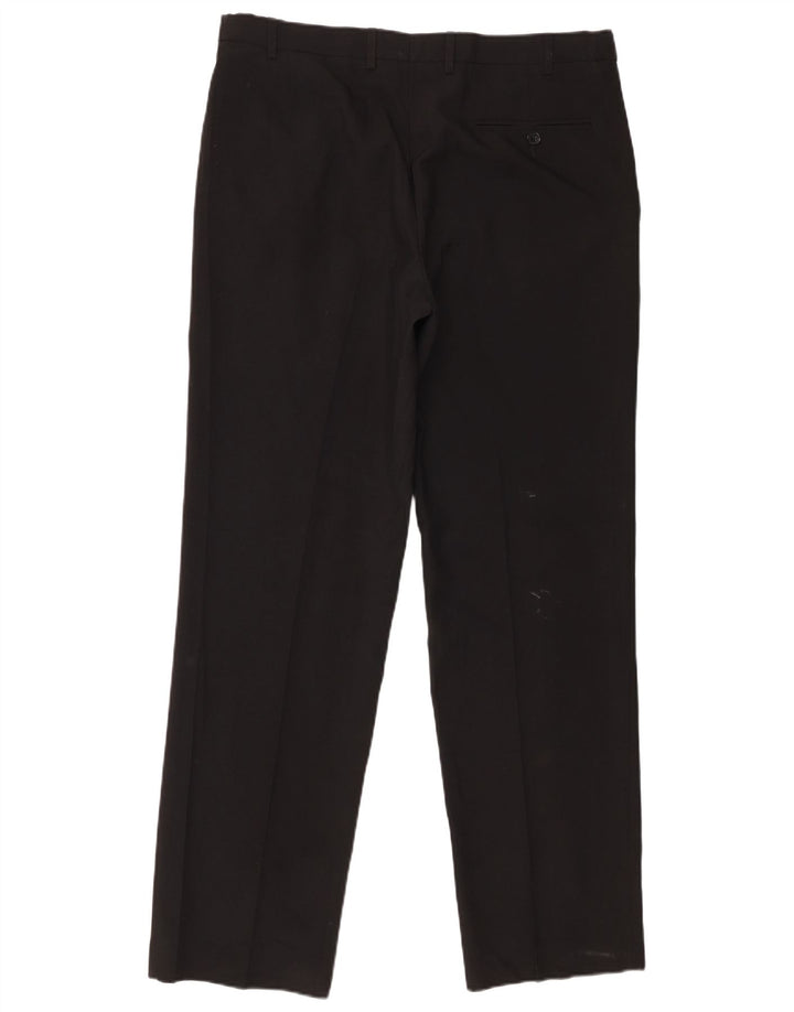 Marks & Spencer Pantalon de costume coupe classique pour homme W36 L31 Noir Polyester