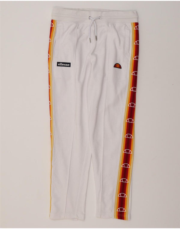 ELLESSE Pantalon de Survêtement Heritage Graphic Homme Large Blanc Colorblock