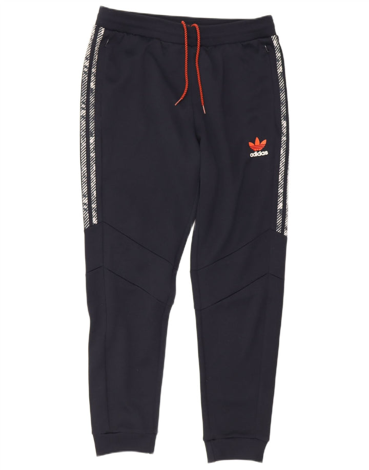 Adidas Pantalon de survêtement graphique pour homme Pantalon de jogging Large Bleu marine Polyester