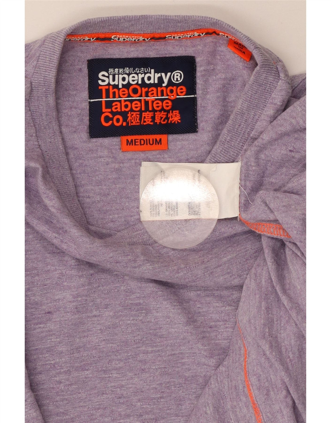 SUPERDRY T-Shirt Homme Violet Moyen Coton