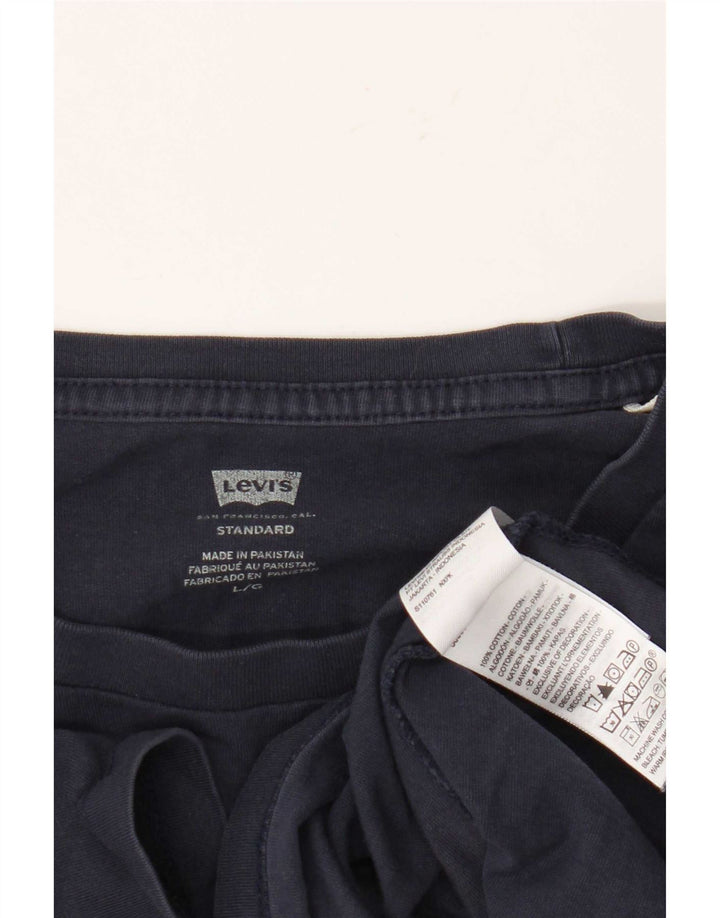 Levi's T-Shirt Standard Homme Bleu Marine Large Coton