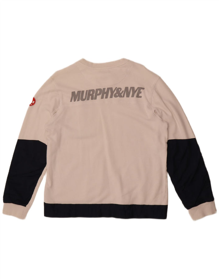 Murphy & Nye Sweat-shirt Sailmakers pour hommes, grand color block blanc