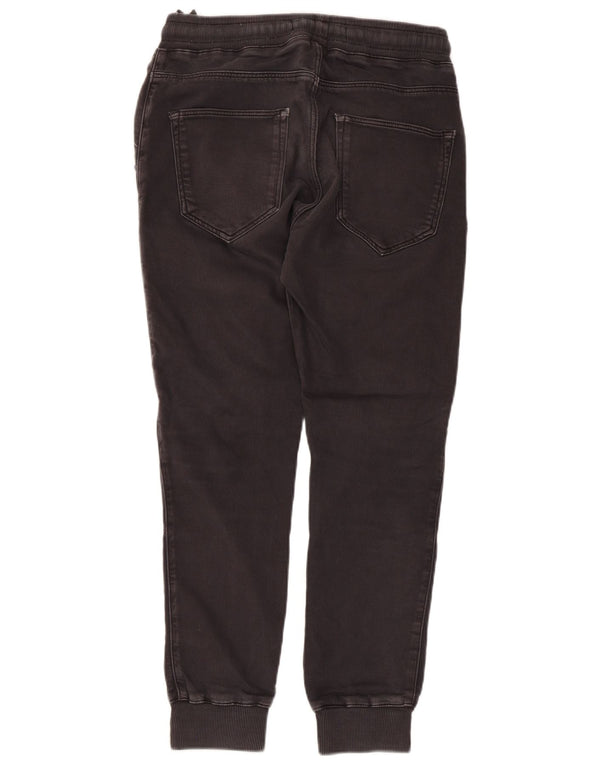 Zara Pantalon de survêtement cargo pour femme en coton noir moyen UK 14