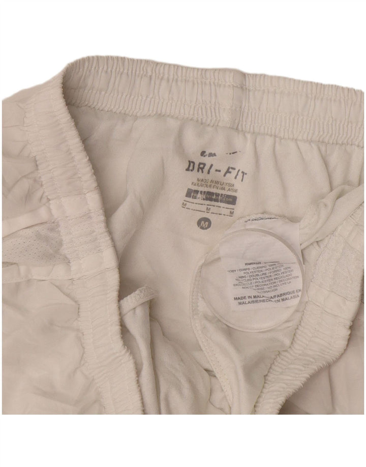 NIKE Short de sport Dri Fit pour femme UK 14 Polyester blanc moyen