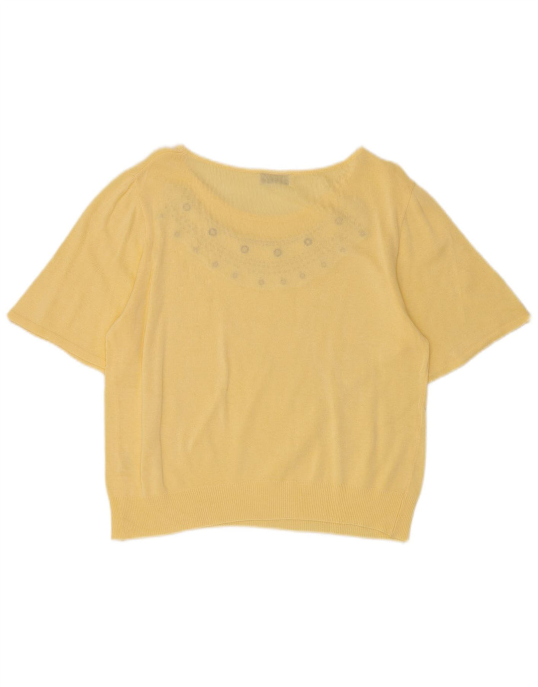 St. Georges Pull col bateau pour femme UK 12 Jaune moyen