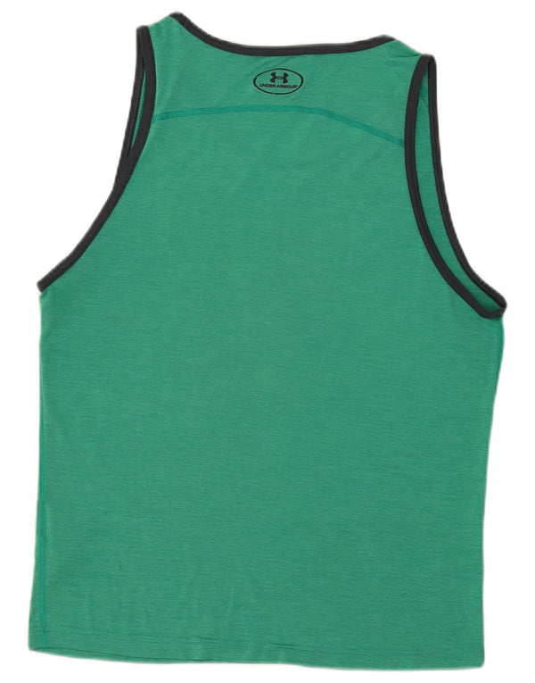 Under Armour Débardeur Heat Gear Homme Vert Large Polyester Colorblock