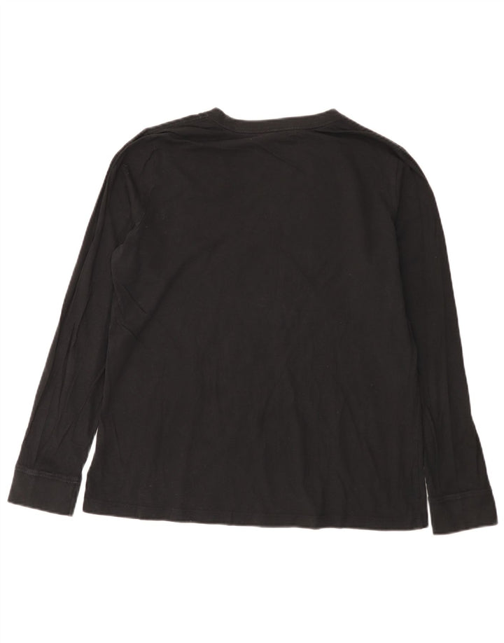 Nike Haut graphique à manches longues pour femme UK 16 Large Noir Coton