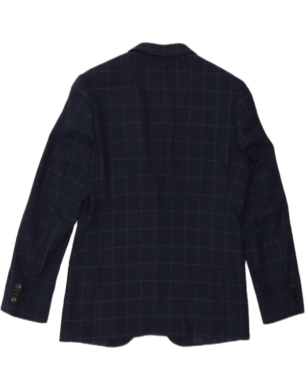 Hugo Boss Veste blazer à 2 boutons pour homme EU 50 Grand carreaux bleu marine