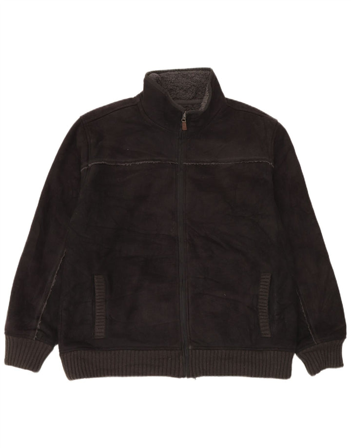 Marks & Spencer Veste polaire Sherpa pour homme UK 40 Large Noir Polyester