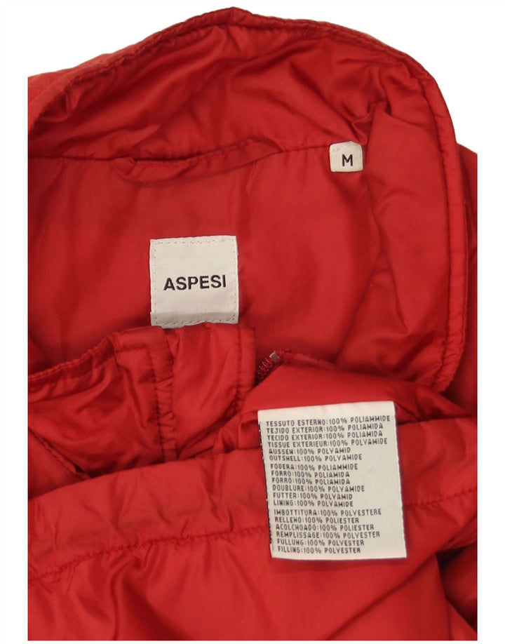 Aspesi Gilet Femme UK 14 Medium Rouge Polyamide