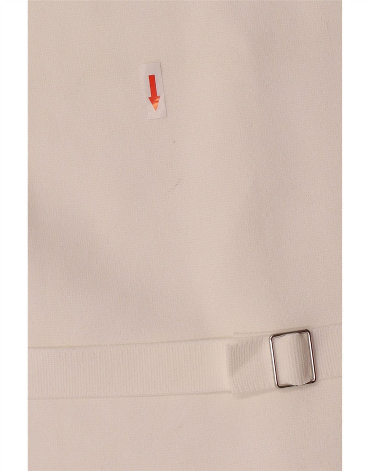Zara Femme Gilet UK 18 XL Blanc Viscose