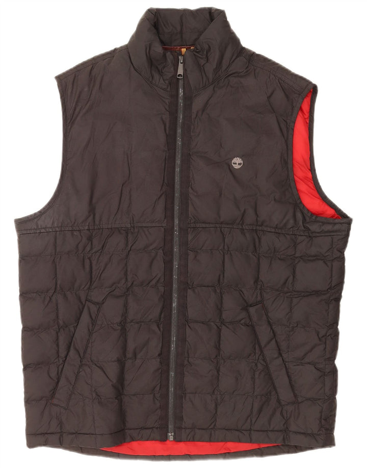 Timberland Gilet rembourré pour homme UK 40 Large Noir Polyester