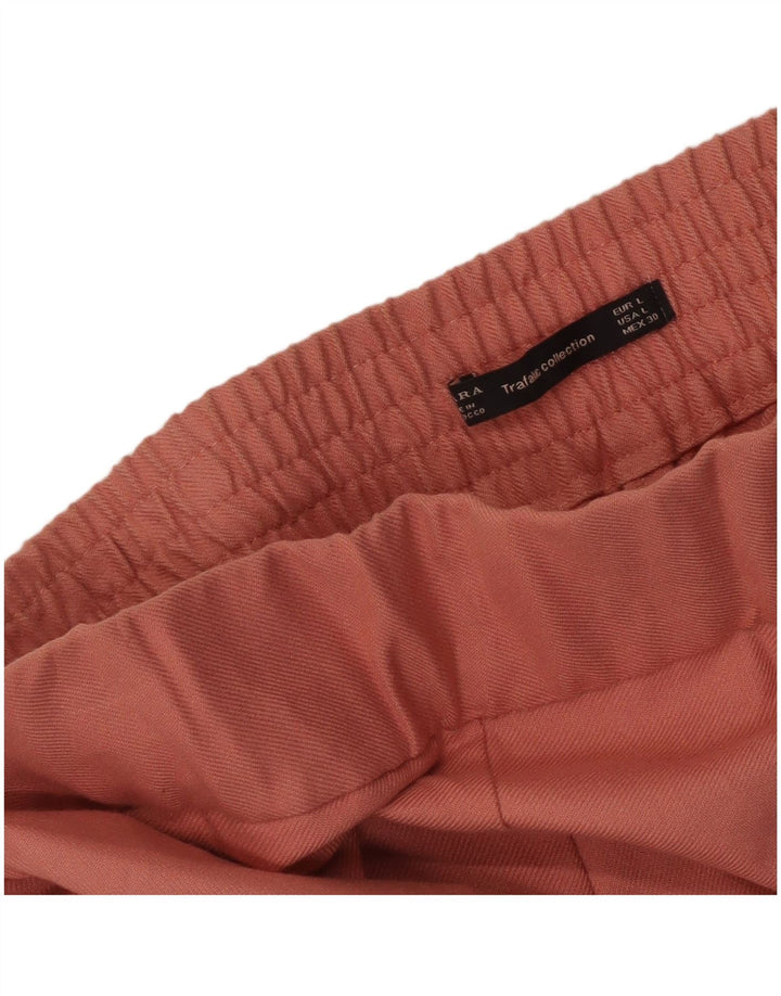 Pantalon Capri Femme Zara Large W30 L22 Rose