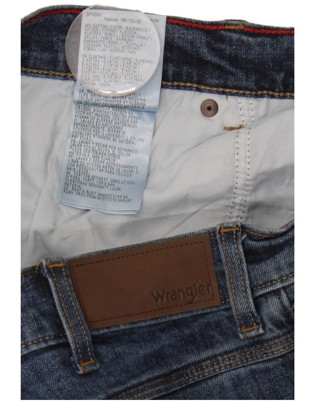 Wrangler Jean droit régulier pour hommes W34 L30 bleu coton