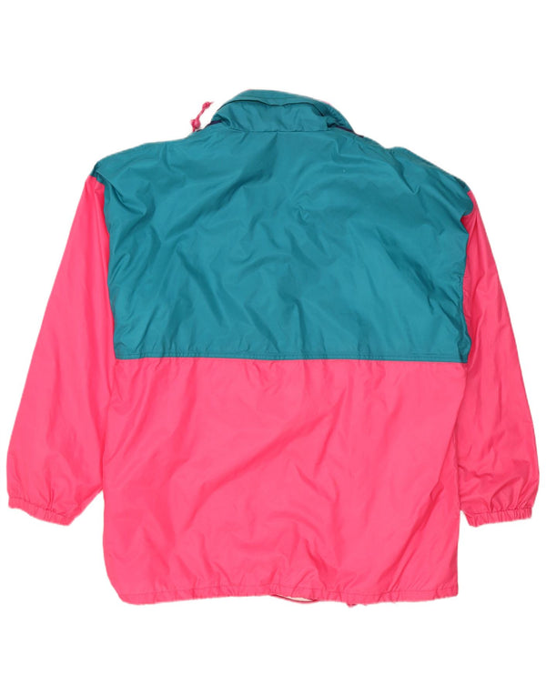 vintage Mens Anorak Jacket UK 40 Grand Pink Colourblock Polyamide