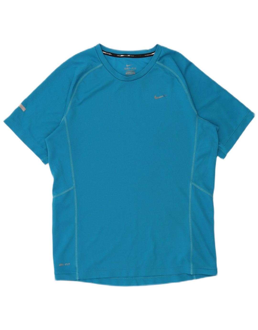 Nike Hommes Dri Fit T-Shirt Haut Petit Bleu Polyester