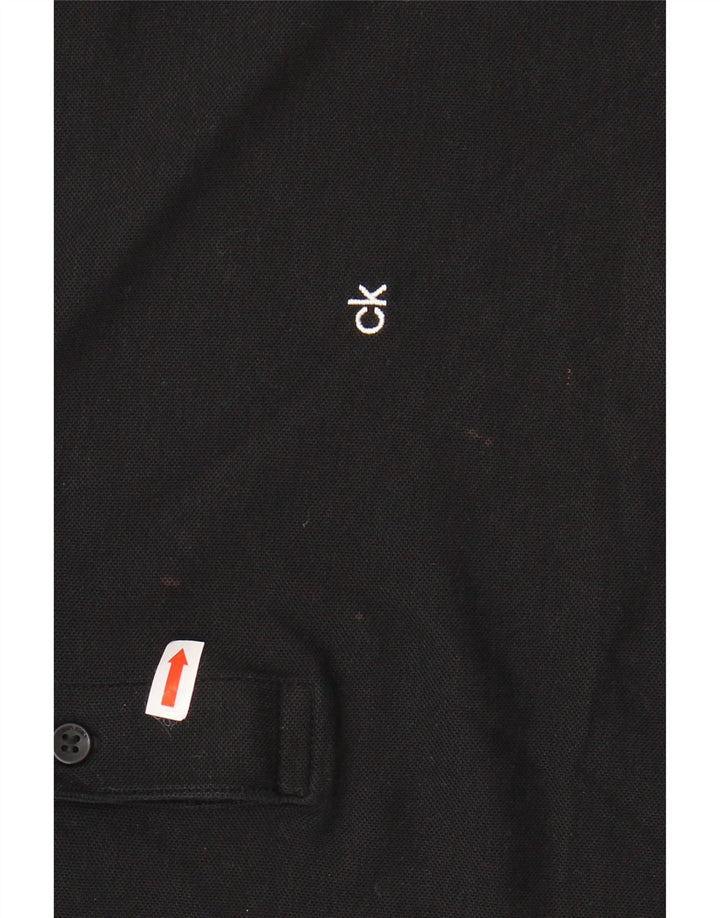 CALVIN KLEIN Polo Homme Large Noir Coton