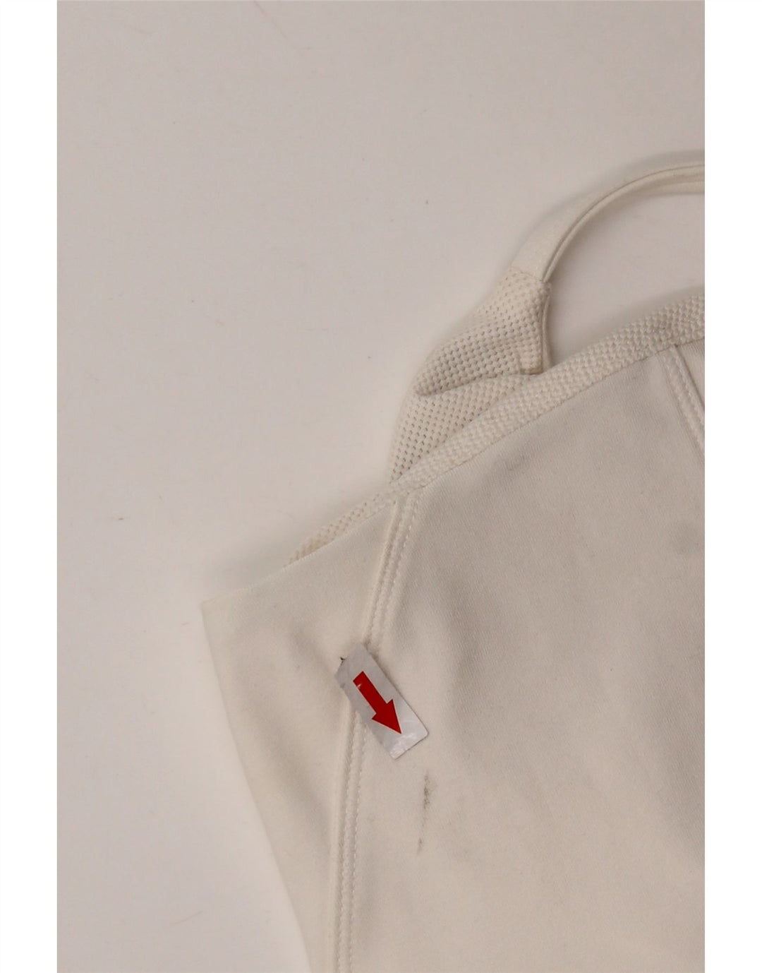 NIKE Débardeur court Dri Fit pour femme UK 14 Large Blanc Polyester