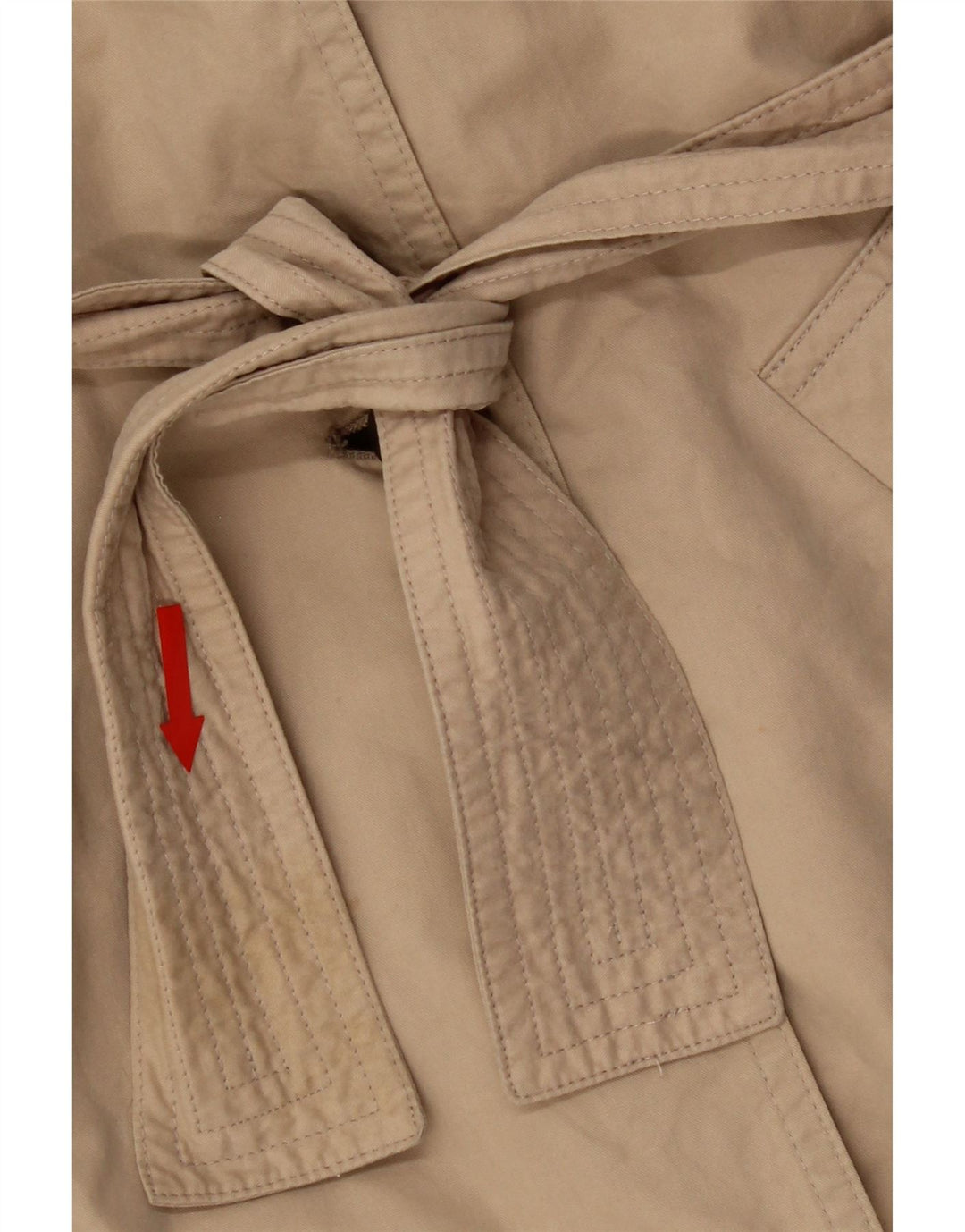 vintage Womens Weekend Oversize Trench Coat UK 8 Petit Coton Beige