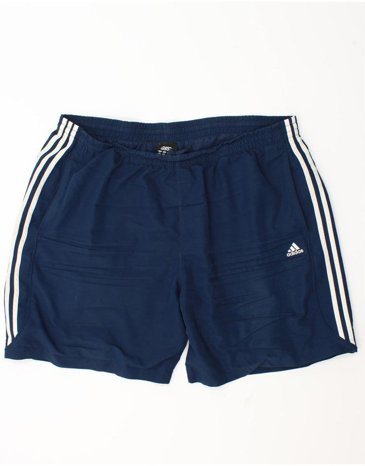 Adidas Short de sport pour homme 2XL Bleu marine Polyester