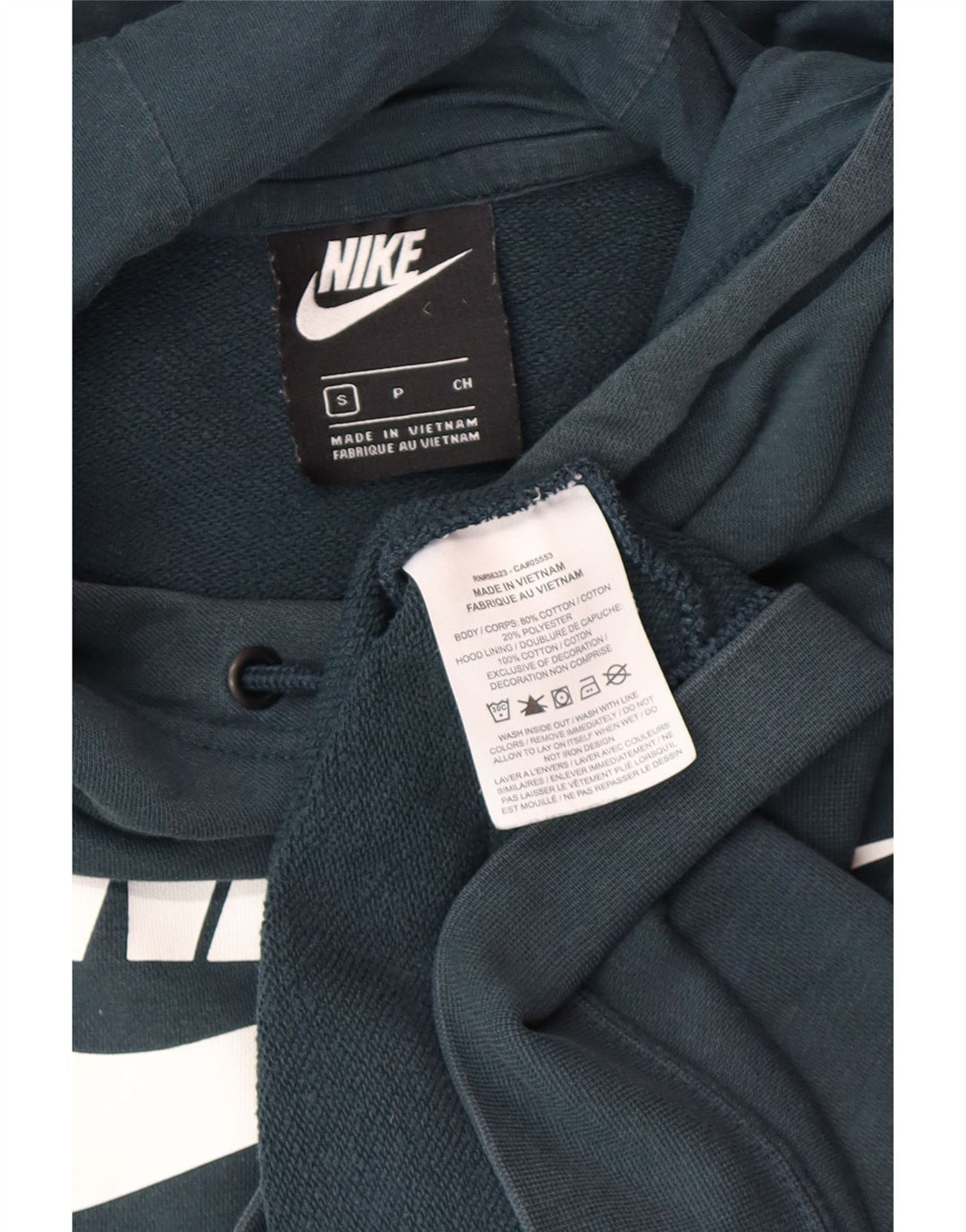 Nike Pull à capuche graphique pour homme Petit coton bleu