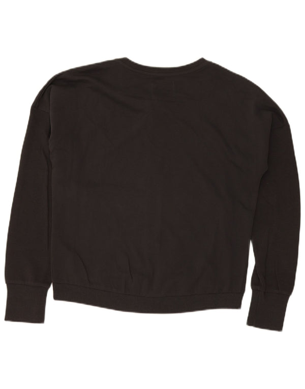 Diadora Veste de survêtement graphique surdimensionnée pour femme UK 10 Small Noir