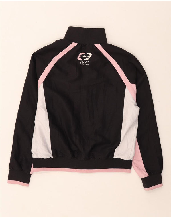 Lotto Veste de survêtement graphique pour femme UK 10 Small Noir Colourblock