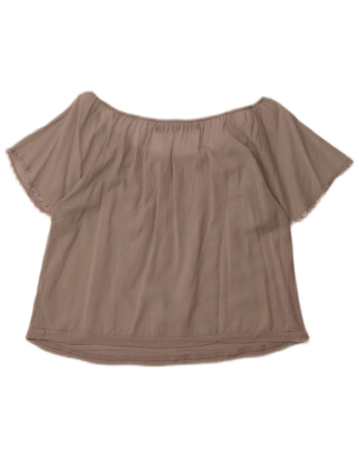 ZARA Womens Blouse Top UK 10 Small Grey