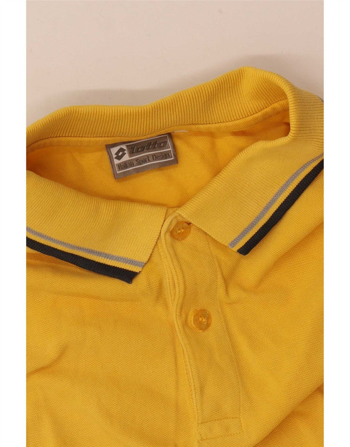 Lotto Polo Homme Rayé Jaune Moyen