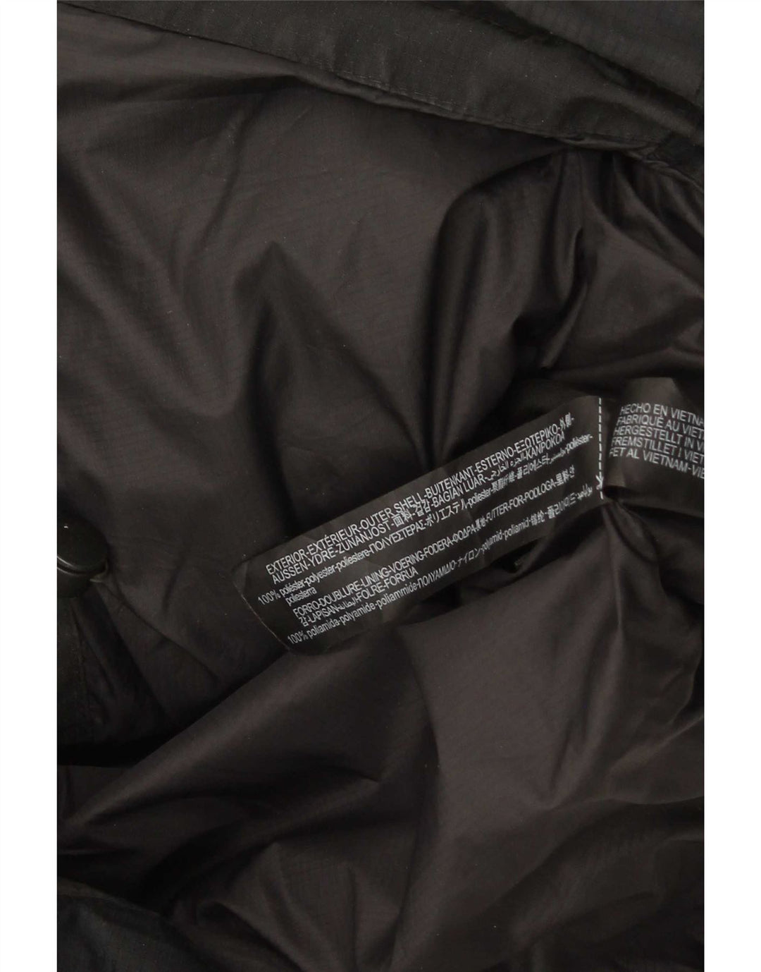 Zara Veste matelassée à capuche pour homme UK 38 Medium Noir Polyester